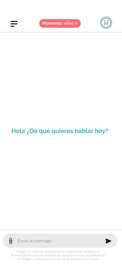 Chat empático de AmigIA